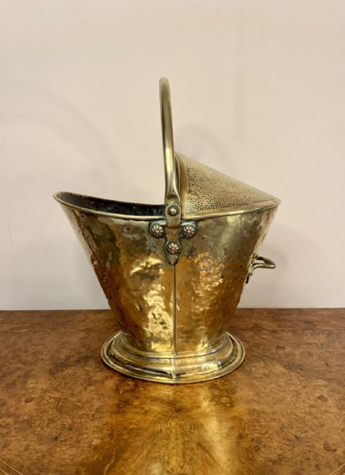 Wonderful Antique Victorian Quality Brass Coal Scuttle