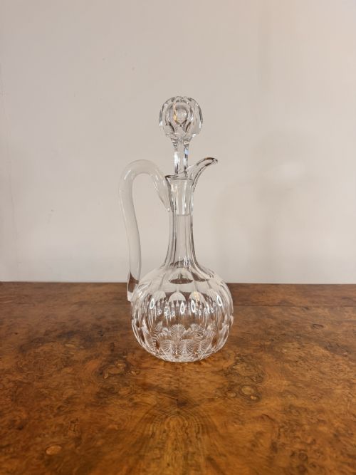 Quality antique Edwardian glass ewer 