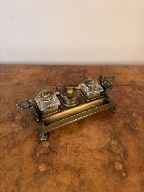 Fine Quality Antique Regency Bronze Inkstand