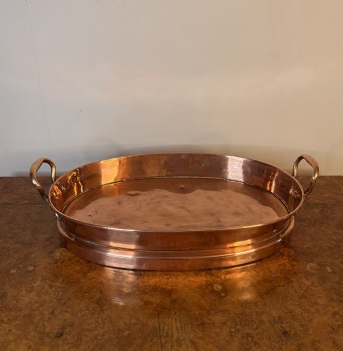Wonderful Quality Antique Victorian Copper Twin Handled Pan