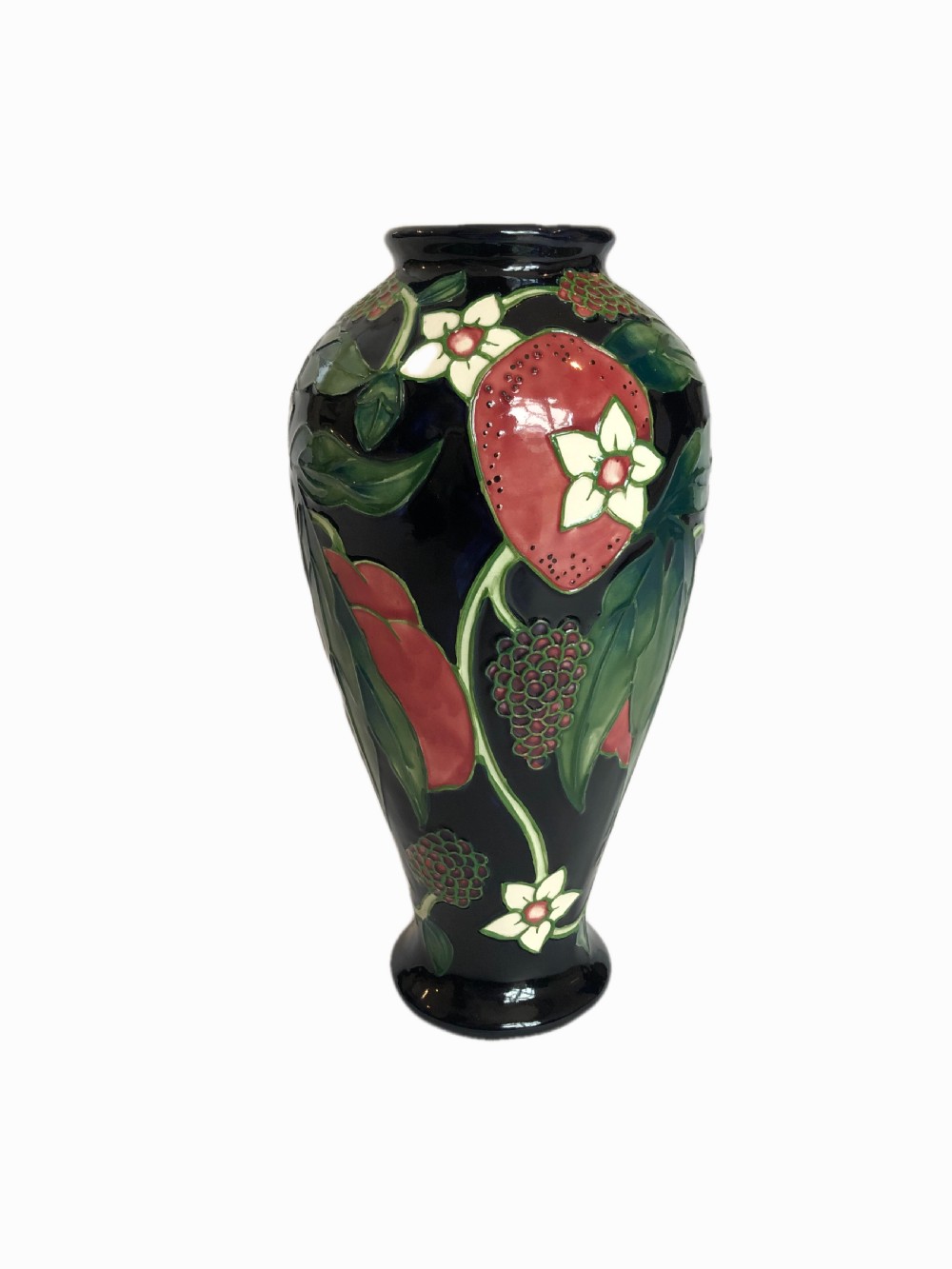 Quality Moorcroft hand painted shaped vase
 View III
