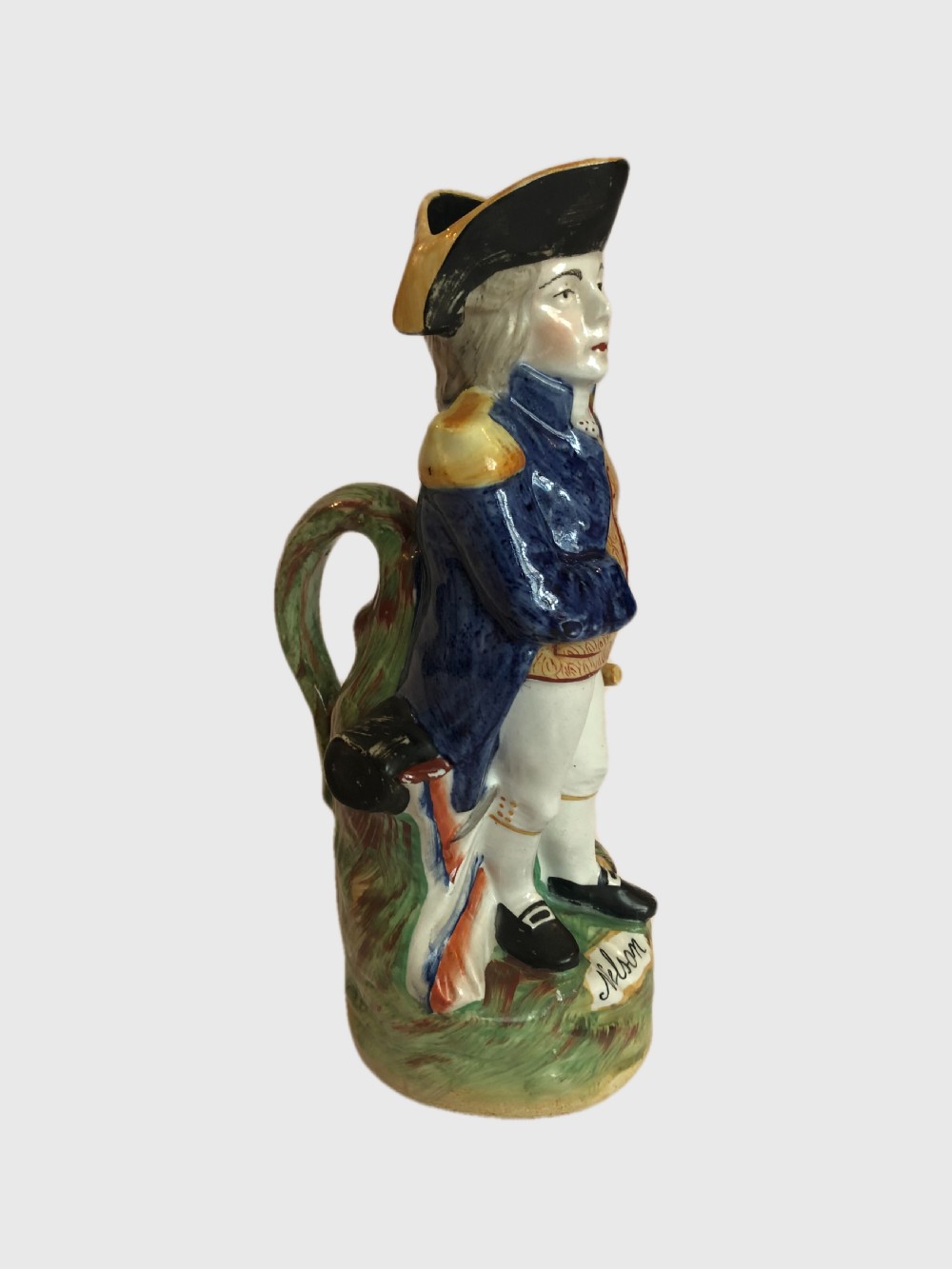 Antique Victorian Staffordshire Toby Jug of Lord Nelson View V