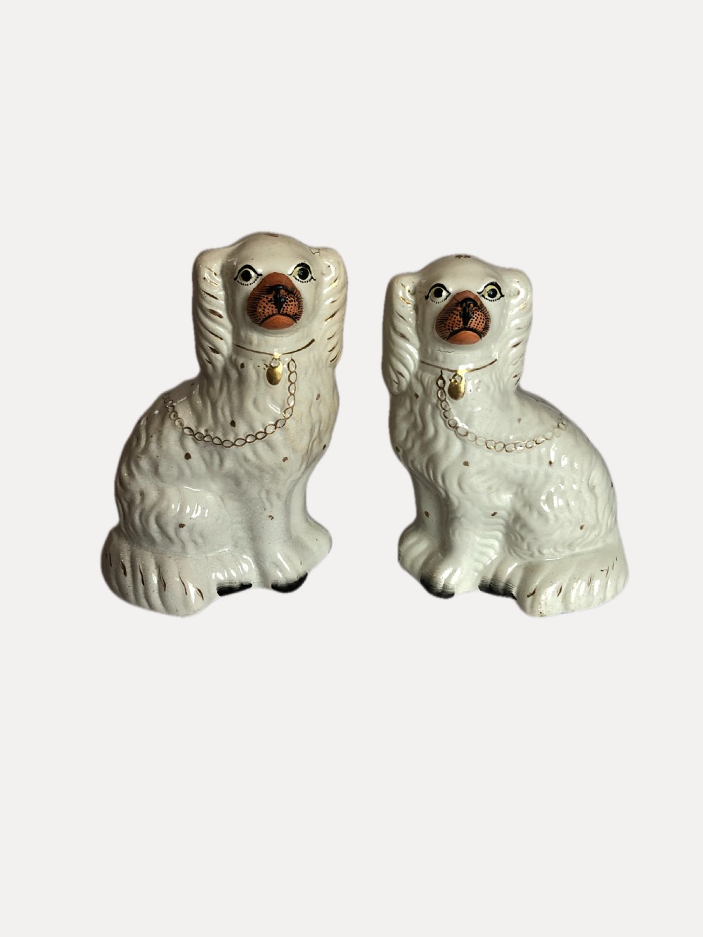 Pair of Antique Victorian Staffordshire Dogs View IV