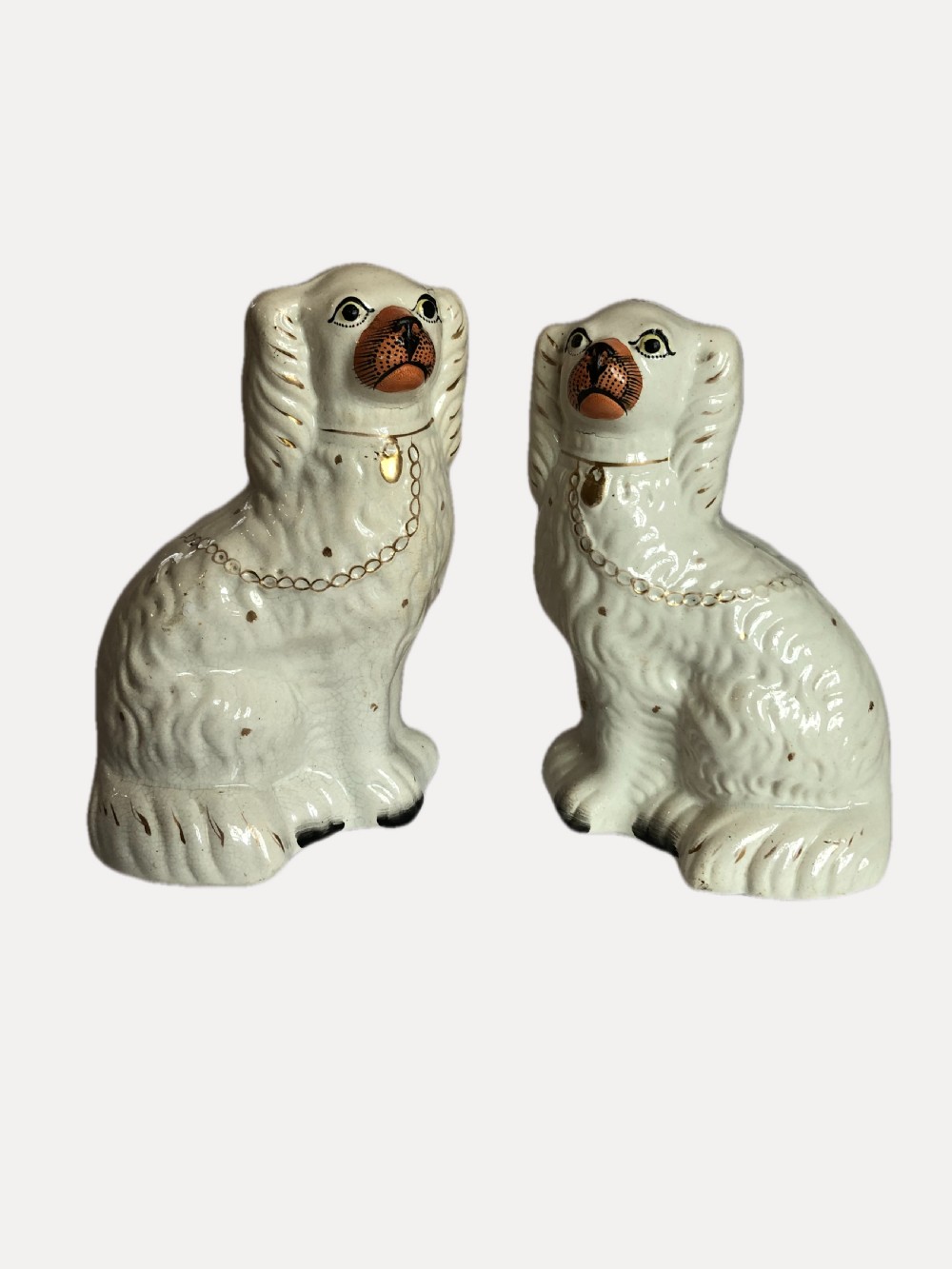 Pair of Antique Victorian Staffordshire Dogs View VII