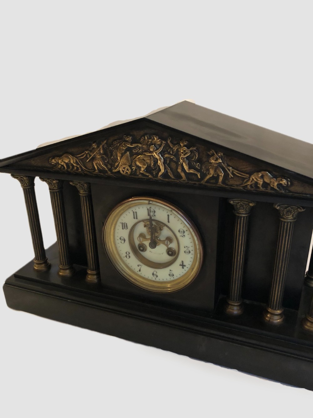 Antique Victorian Quality Marble Mantle Clock View III