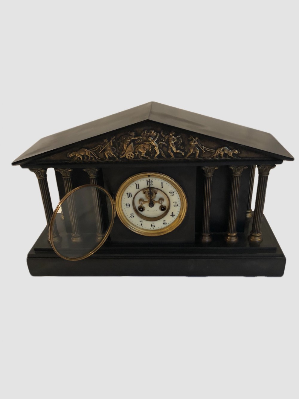 Antique Victorian Quality Marble Mantle Clock View V