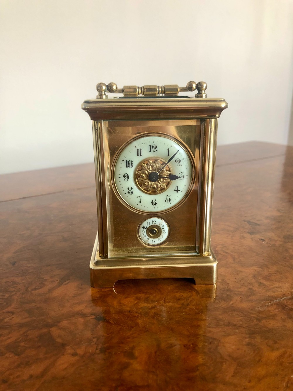 Quality Antique Victorian French Brass Carriage Clock