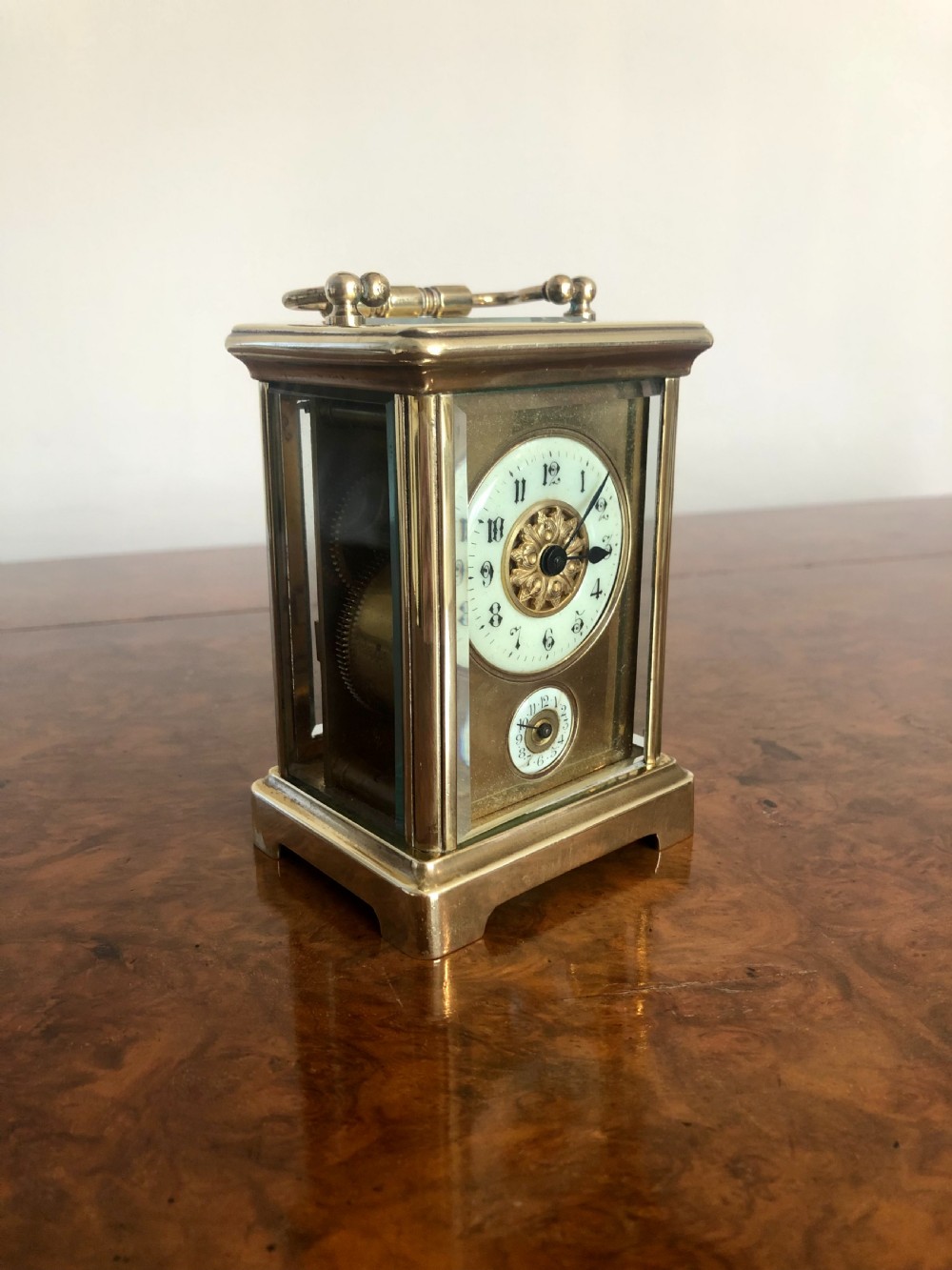 Quality Antique Victorian French Brass Carriage Clock View V