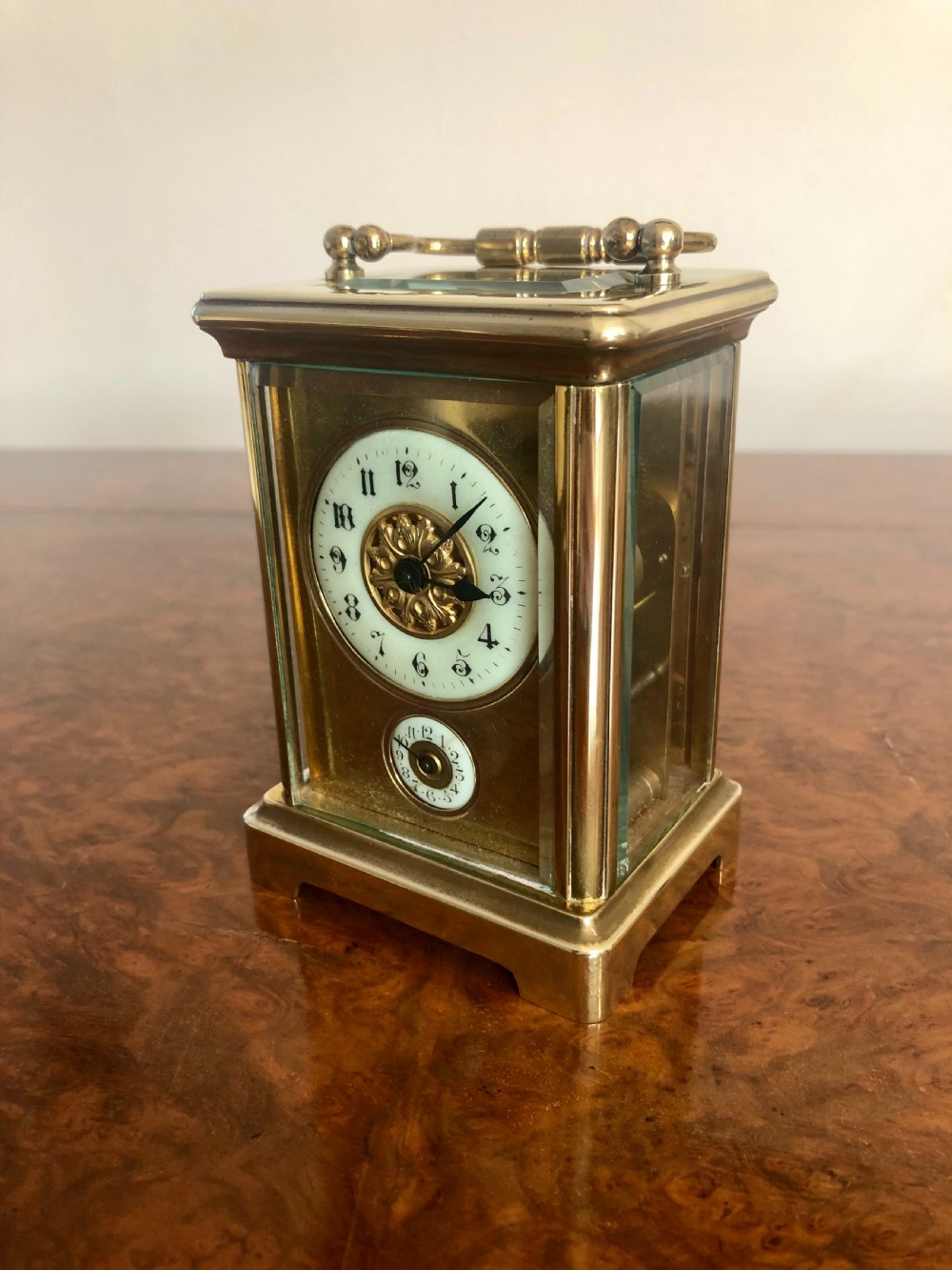 Quality Antique Victorian French Brass Carriage Clock View VIII