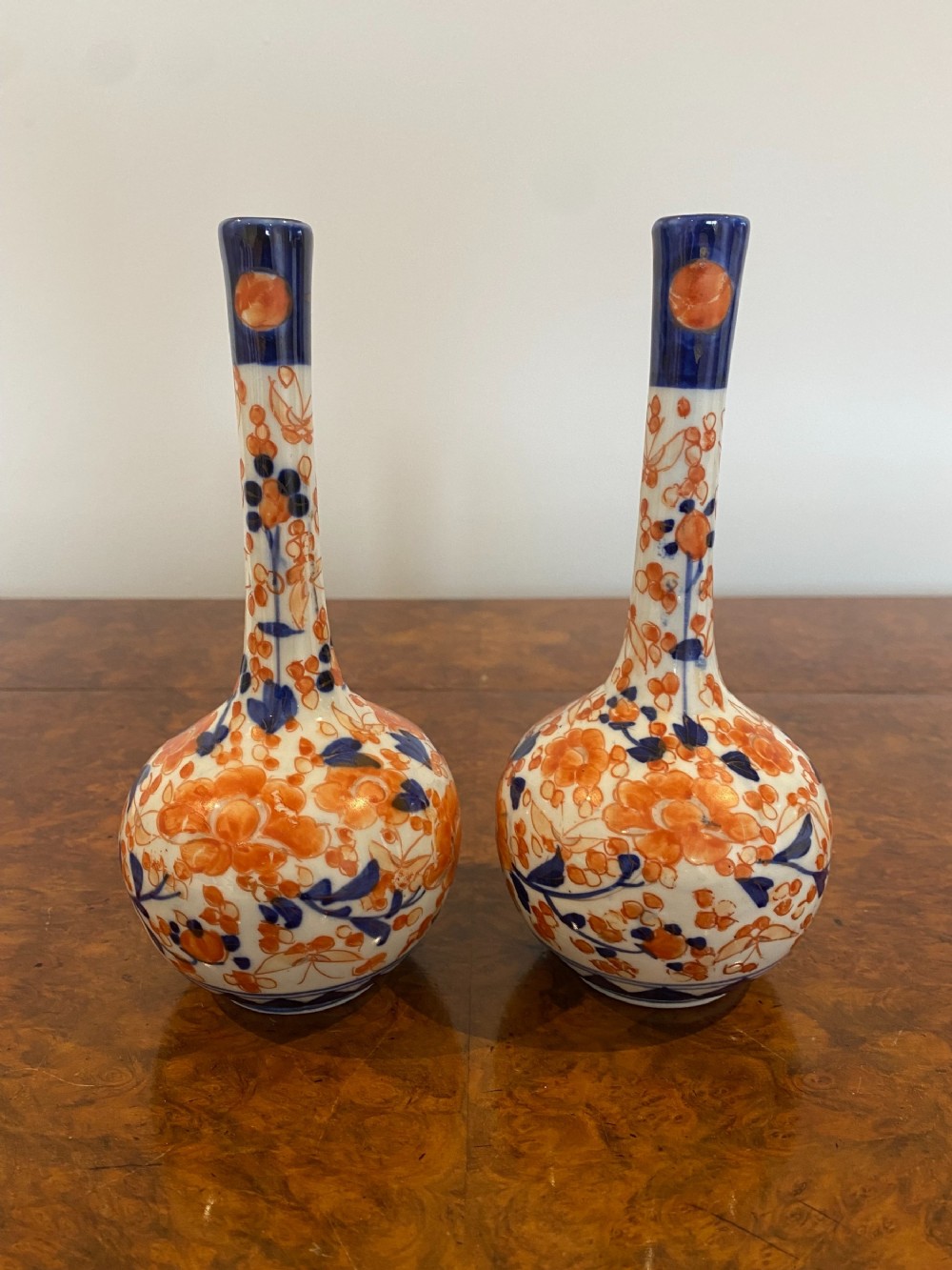 Pair Of Antique Quality Japanese Imari Vases