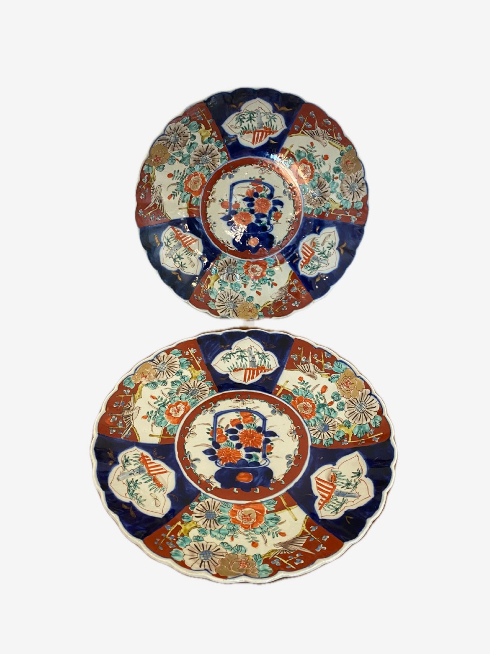 Quality Pair Of Large Antique Japanese Imari Plates
