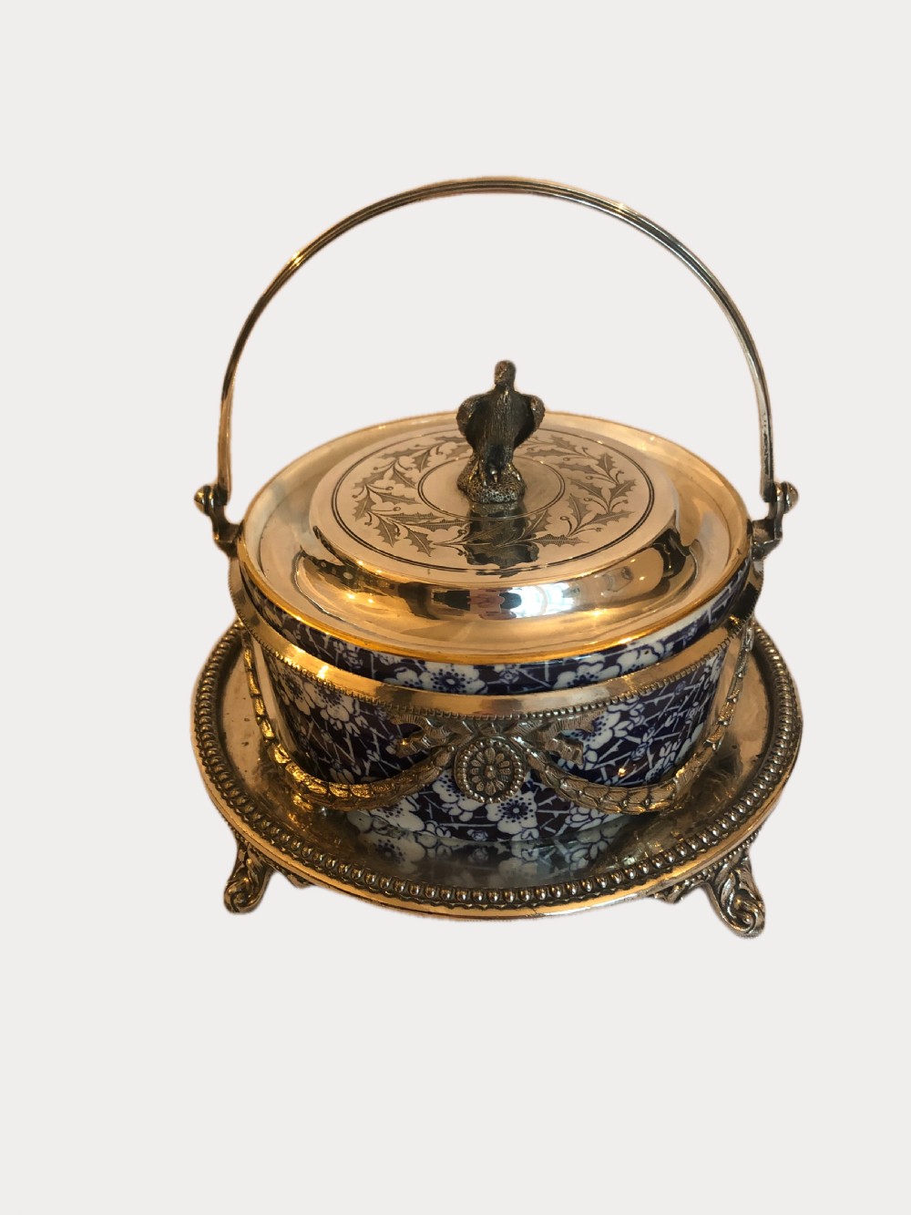 Quality Victorian Silver Plated Ornate Butter Dish