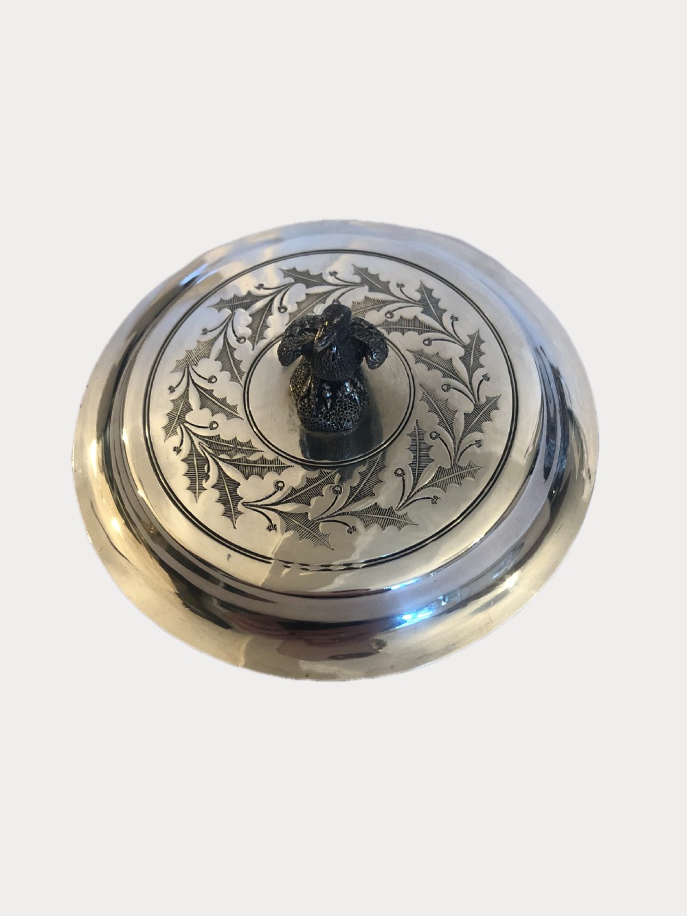 Quality Victorian Silver Plated Ornate Butter Dish View II