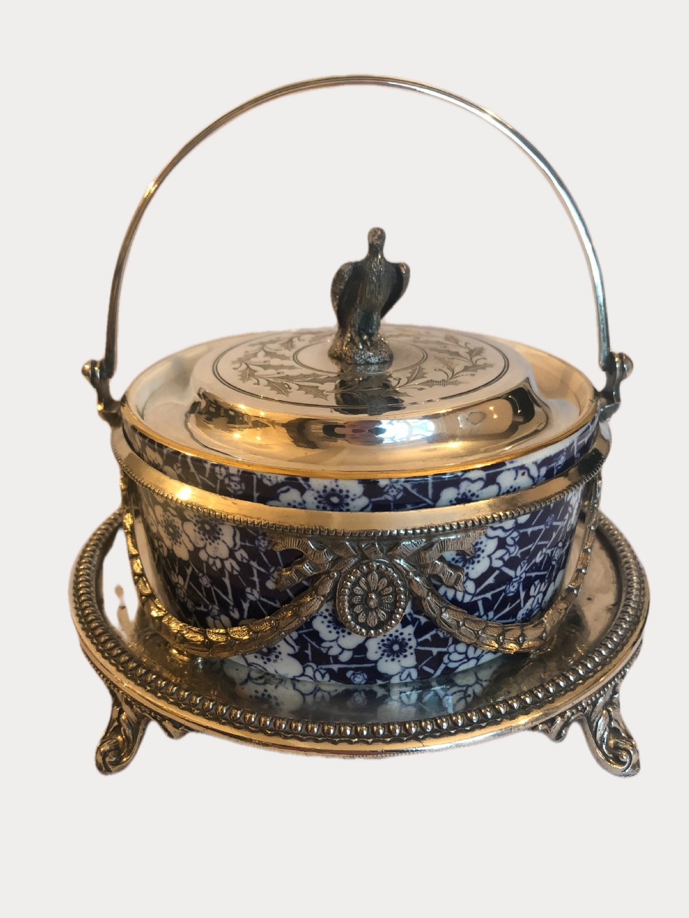 Quality Victorian Silver Plated Ornate Butter Dish View IV