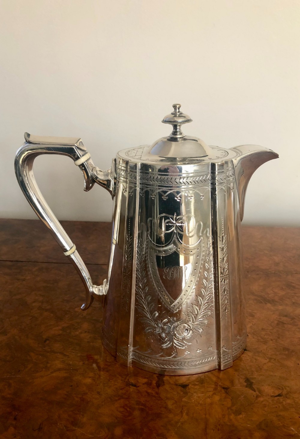 Quality Antique Victorian 4 Piece Silver Plated Tea Set View IV