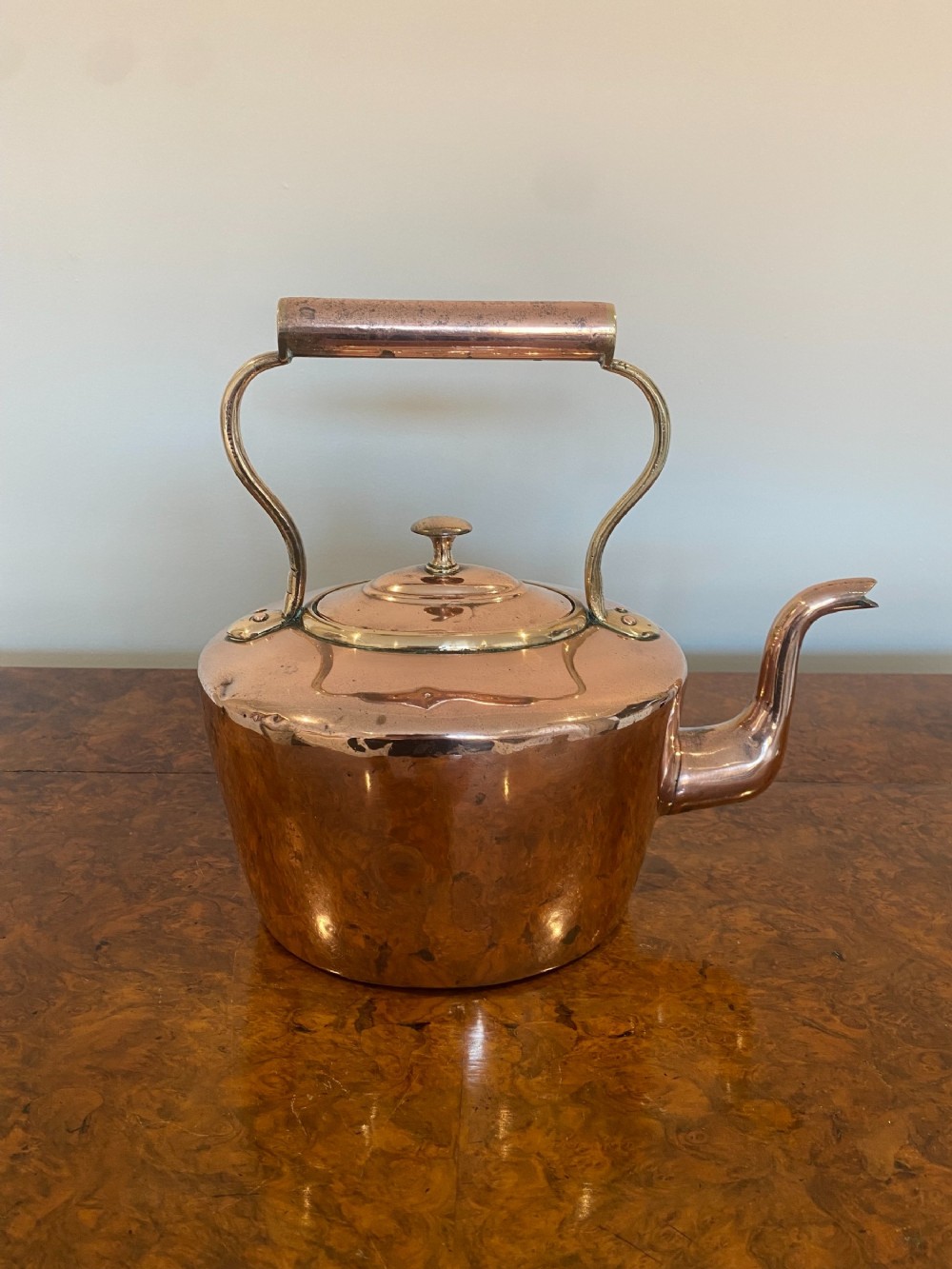 Antique George III Oval Copper Kettle