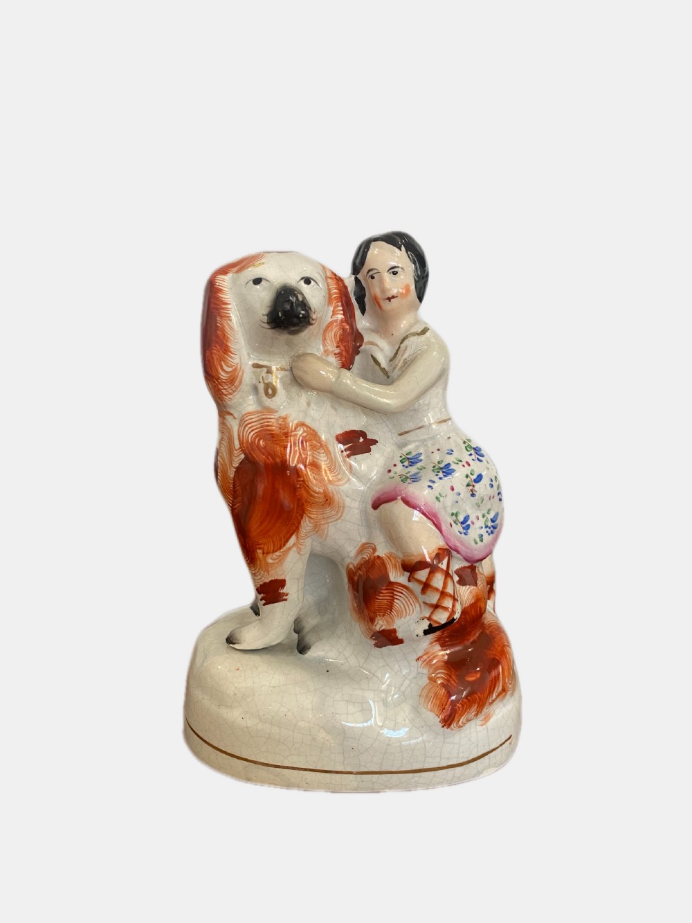 Unusual Antique Victorian Staffordshire Figure