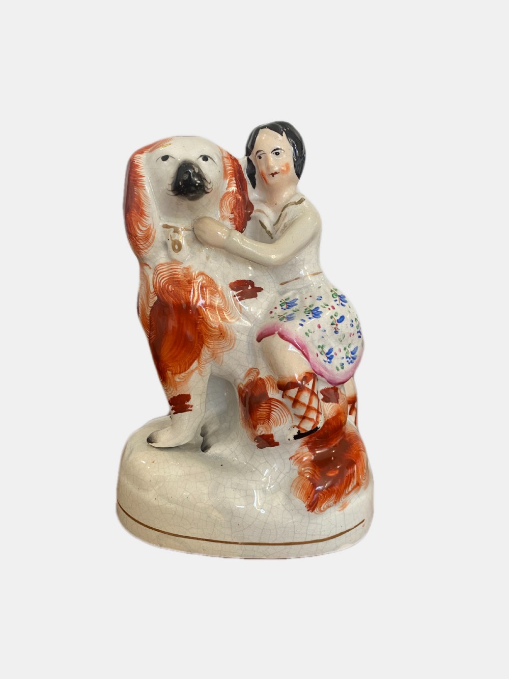Unusual Antique Victorian Staffordshire Figure View IV