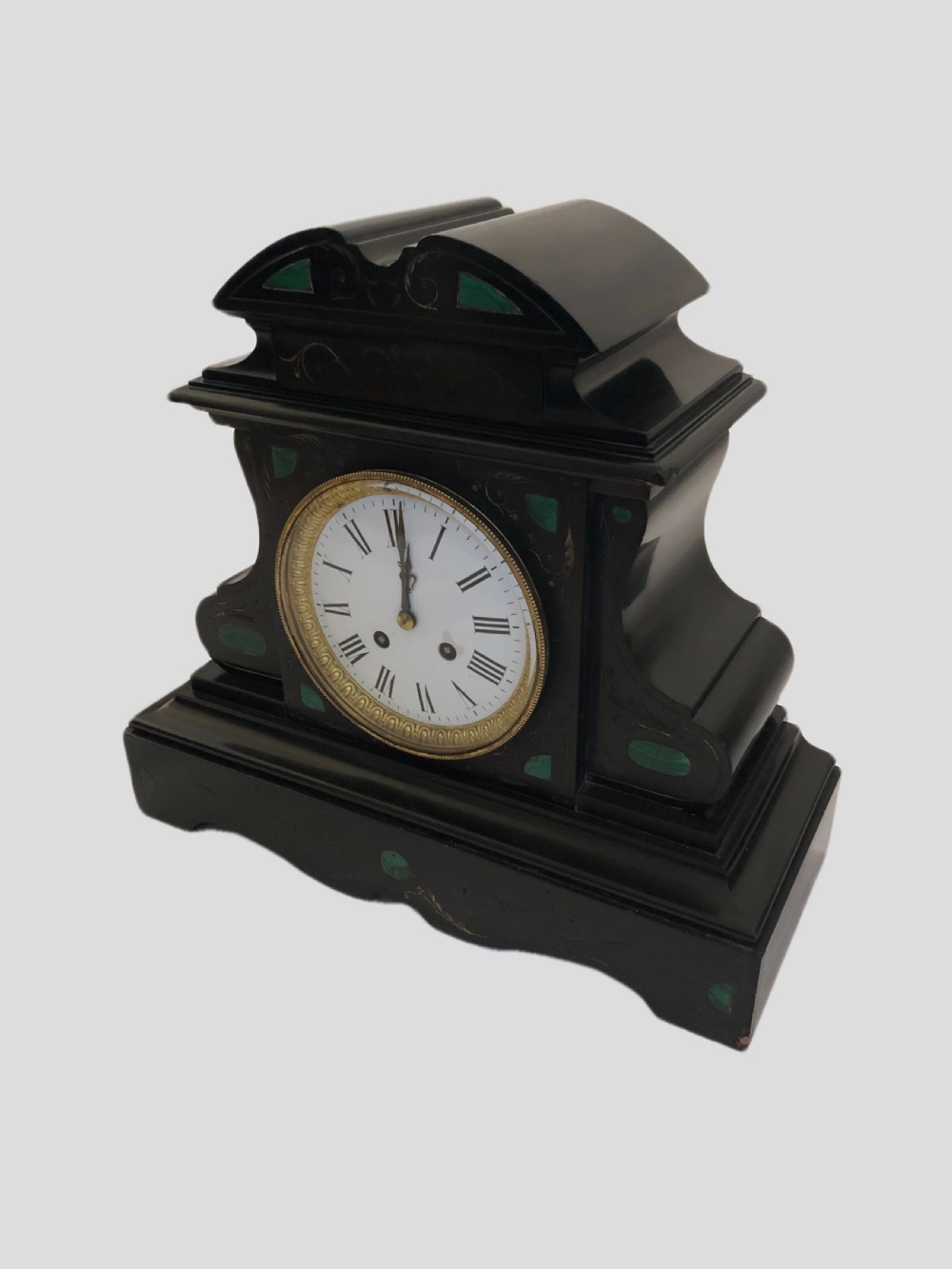 Unusual Antique Victorian Marble Mantle Clock View III