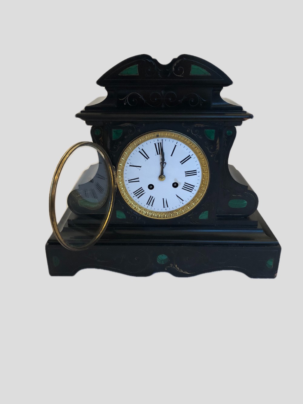 Unusual Antique Victorian Marble Mantle Clock View II