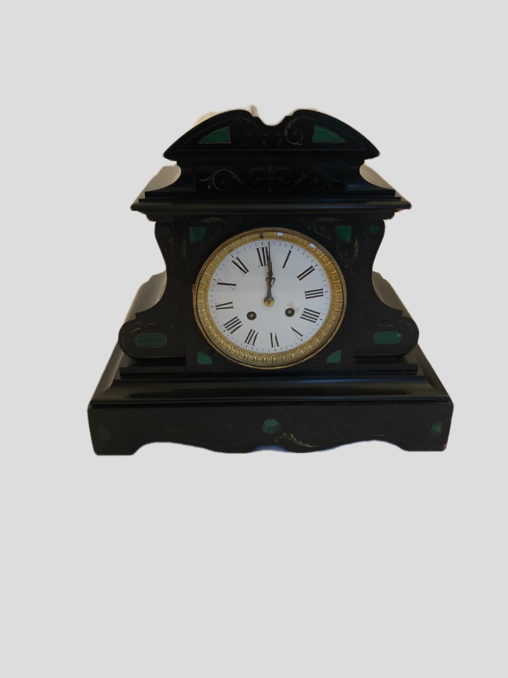 Unusual Antique Victorian Marble Mantle Clock