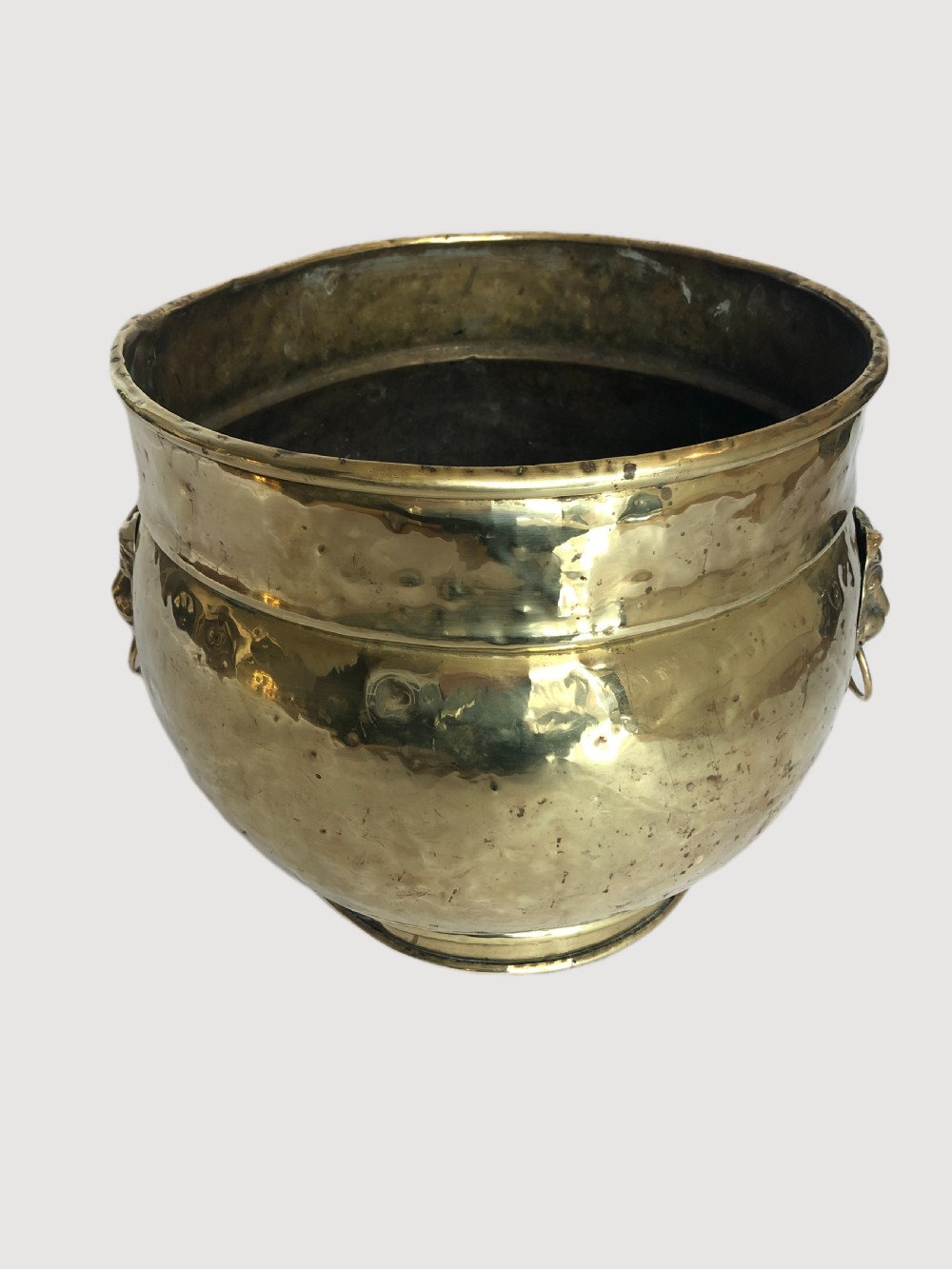 Large Antique Victorian Brass Jardiniere View II