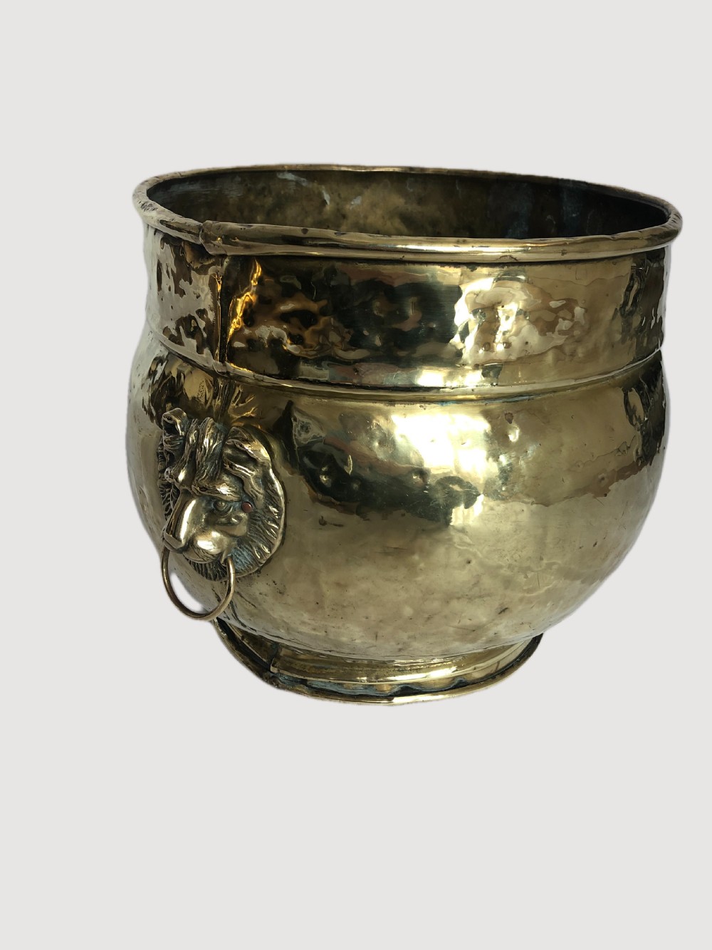Large Antique Victorian Brass Jardiniere View III