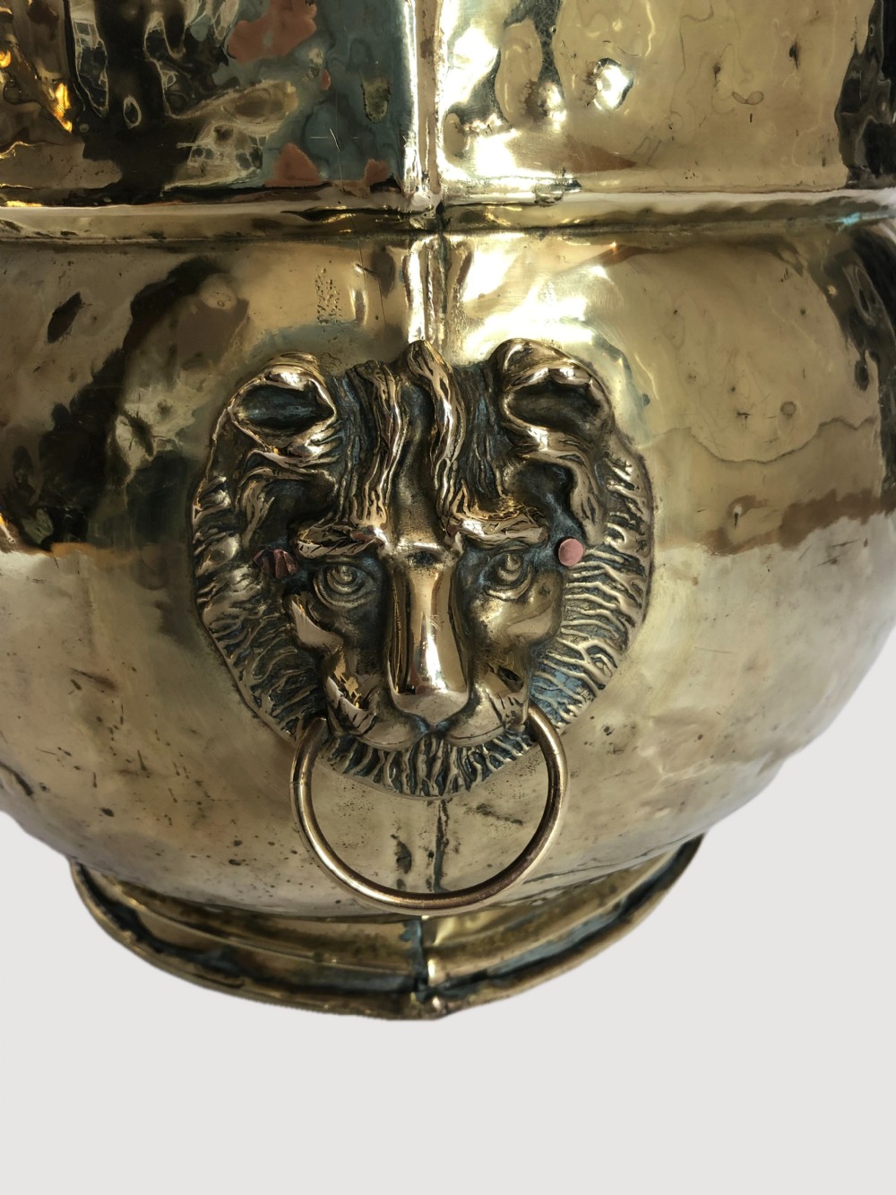 Large Antique Victorian Brass Jardiniere View IV