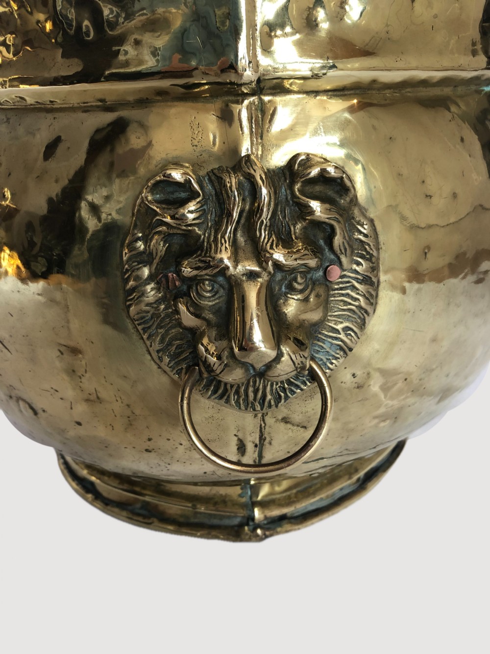 Large Antique Victorian Brass Jardiniere View VI