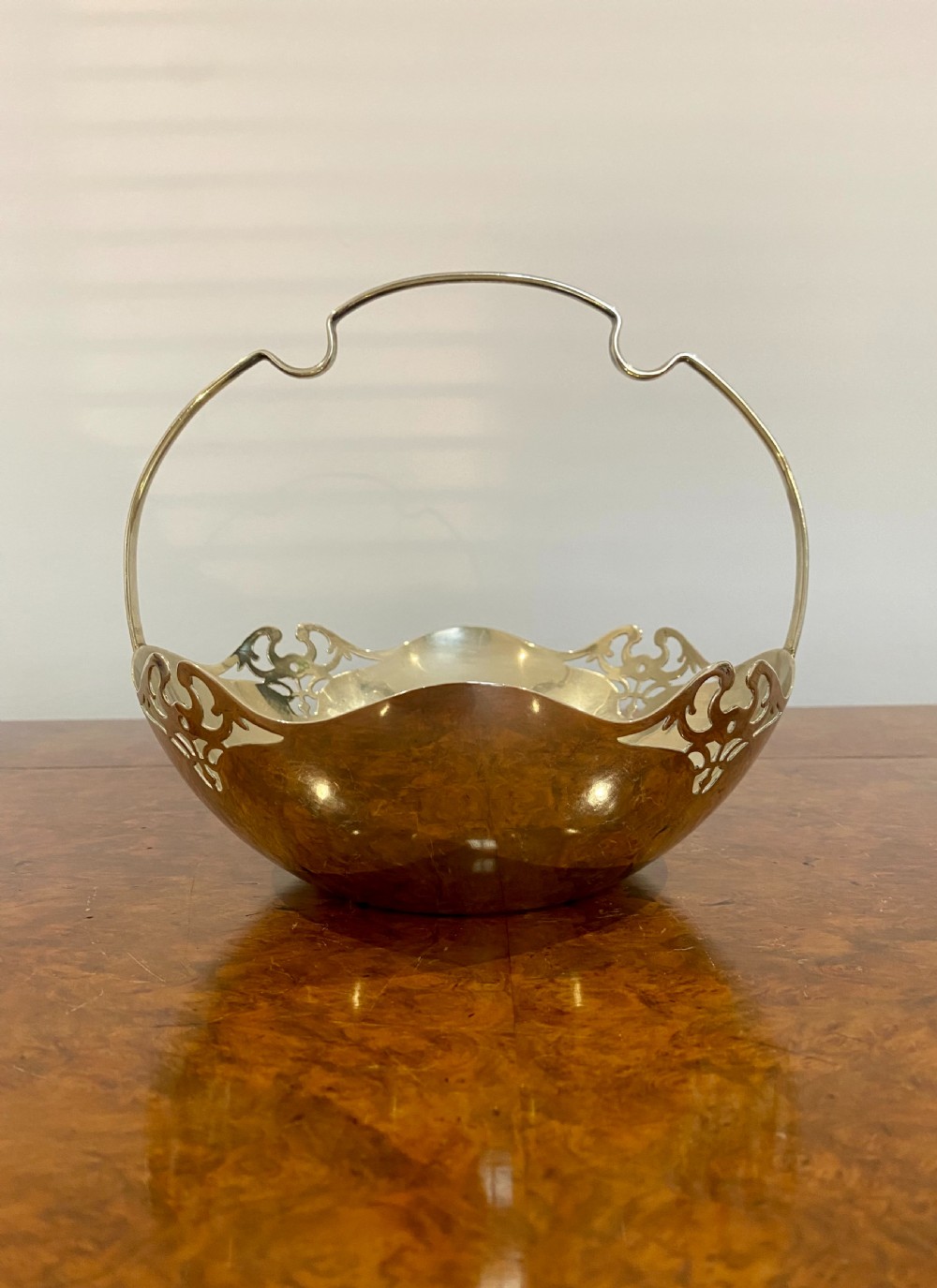 Antique Edwardian Quality Silver Plated Cake Tray View II