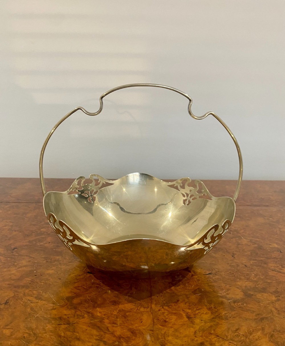 Antique Edwardian Quality Silver Plated Cake Tray View III