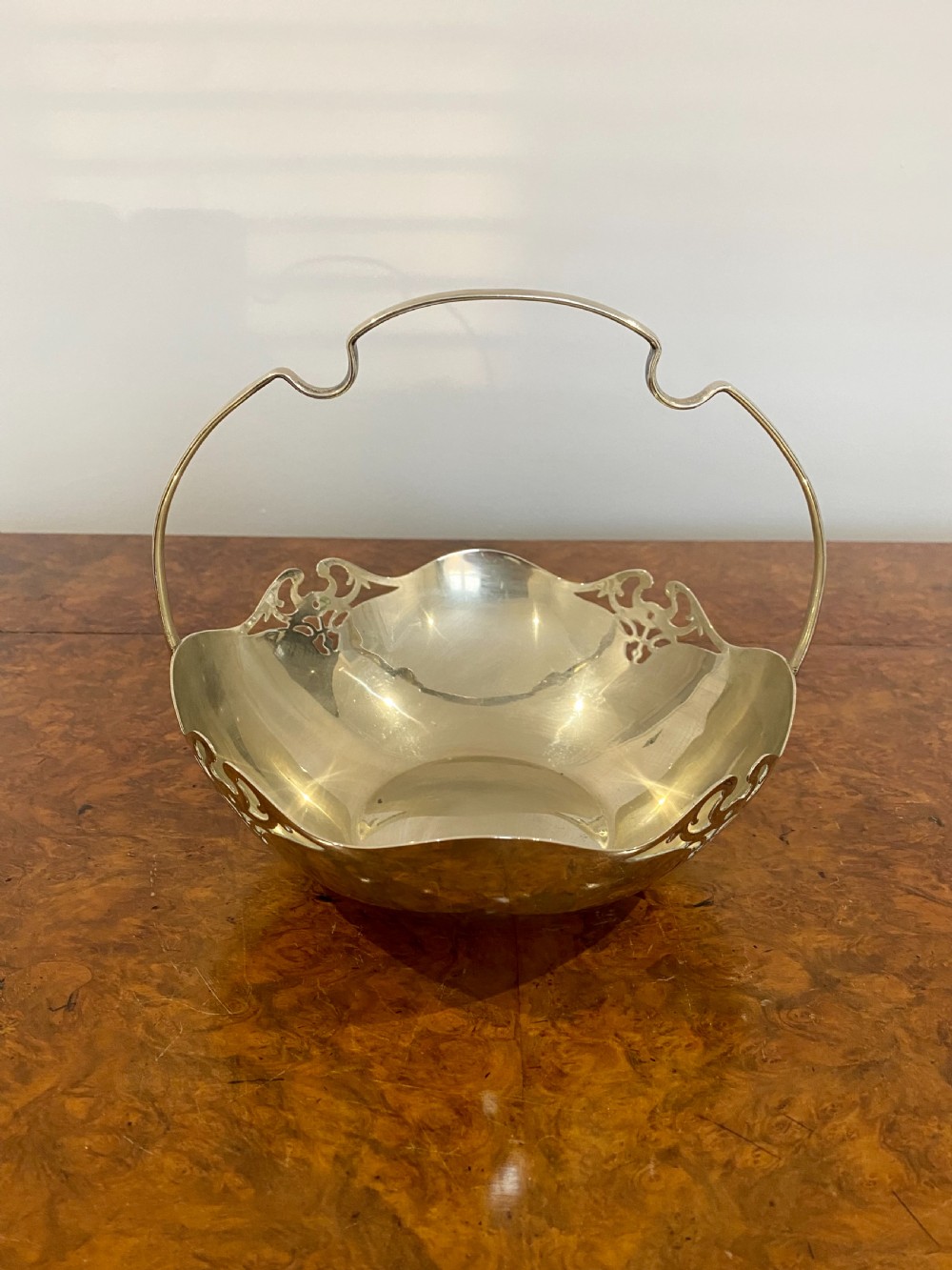 Antique Edwardian Quality Silver Plated Cake Tray View IV