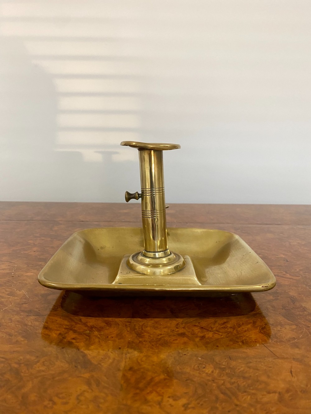 Antique George III Quality Brass Chamber Candlestick View II