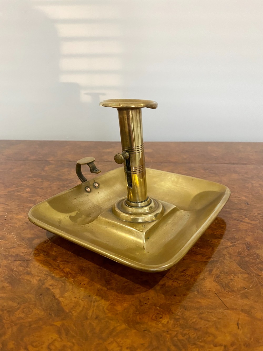 Antique George III Quality Brass Chamber Candlestick