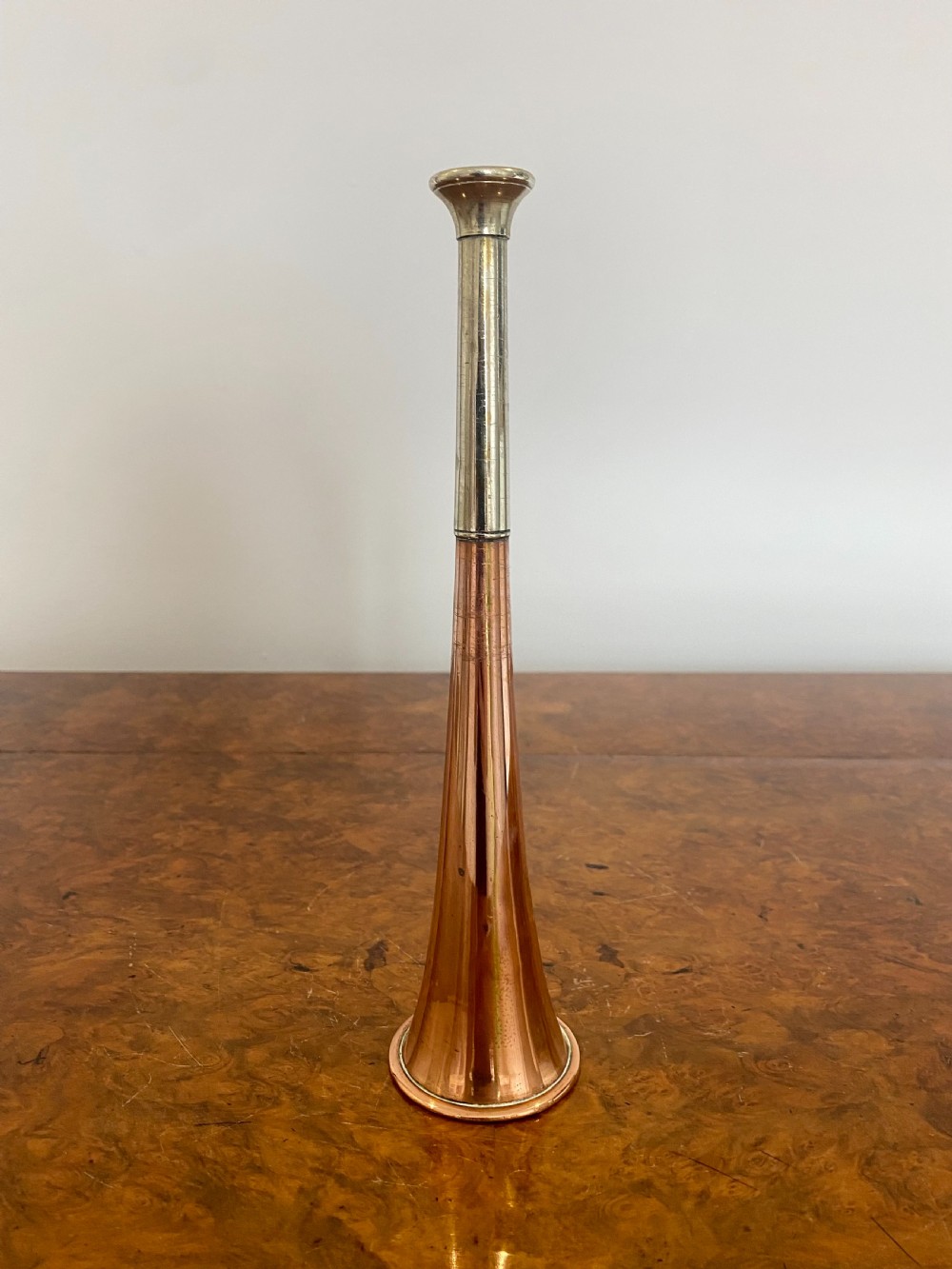 Small Antique Quality Copper And Brass Hunting Horn