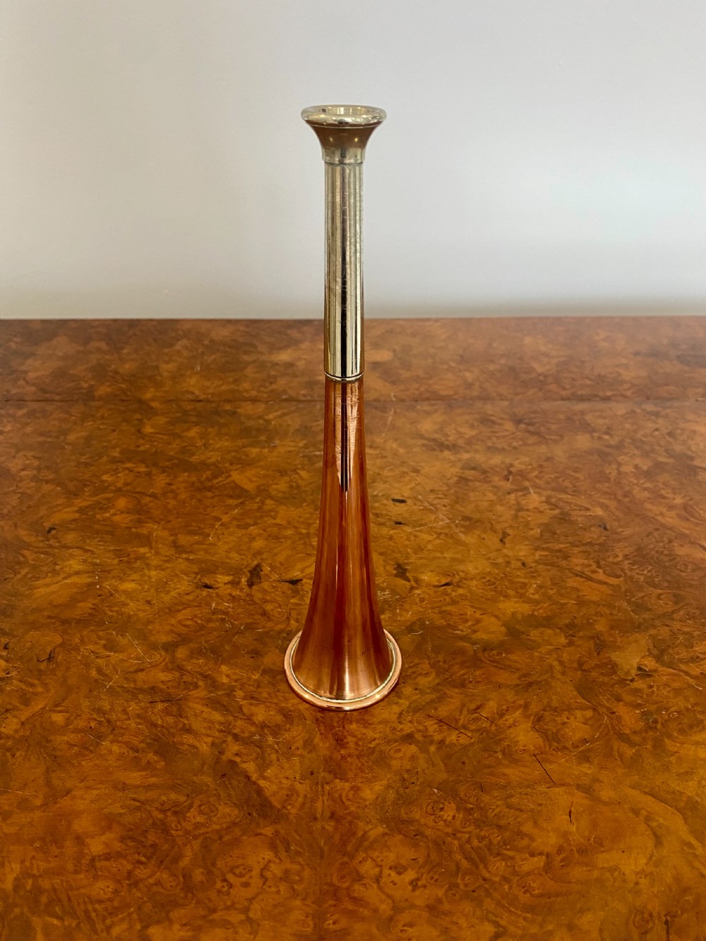 Small Antique Quality Copper And Brass Hunting Horn View II