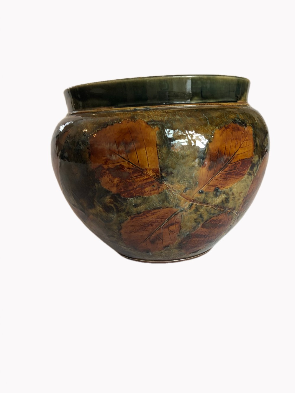 Quality Antique Doulton Circular Jardiniere View IV