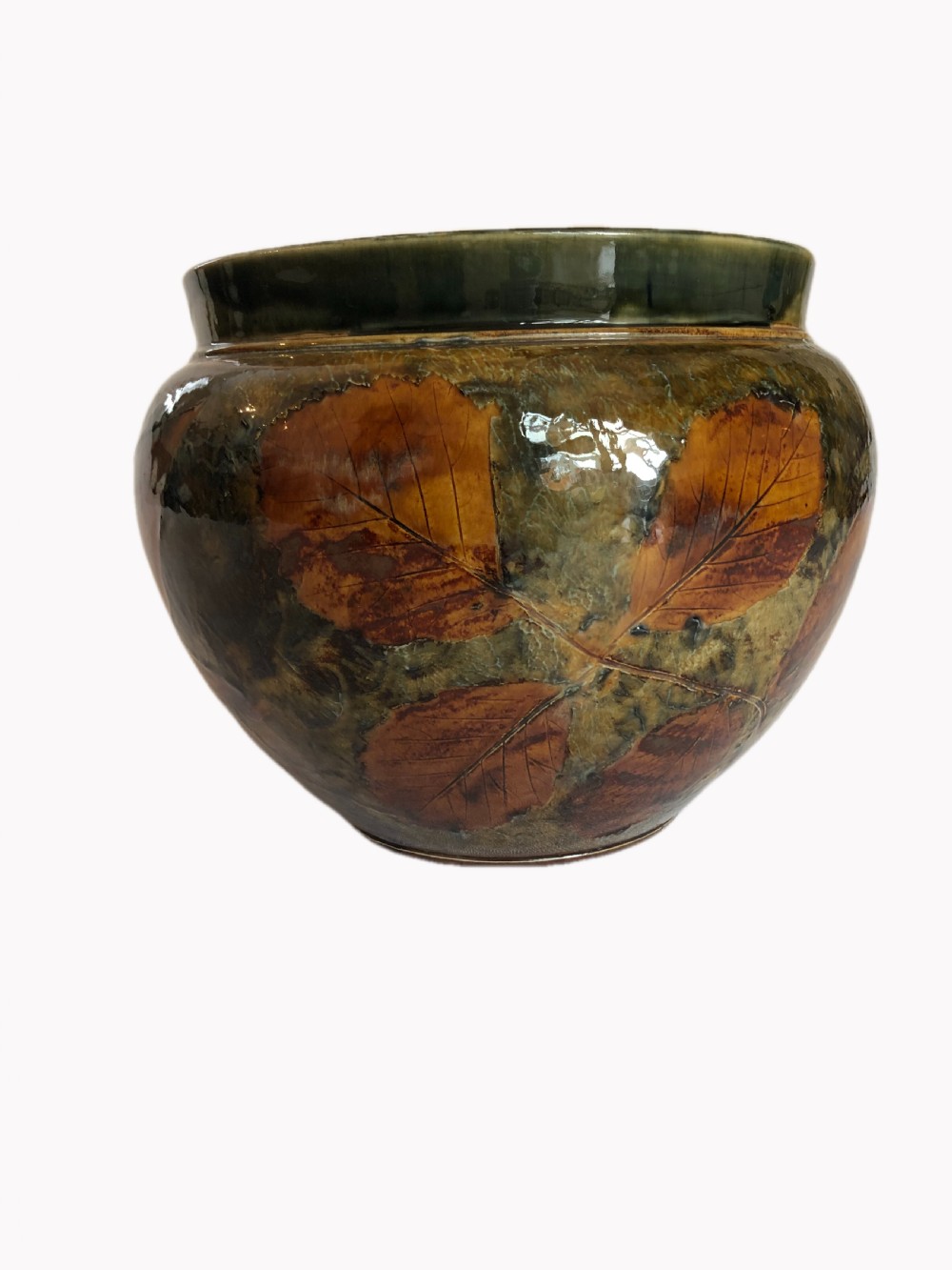 Quality Antique Doulton Circular Jardiniere View VI