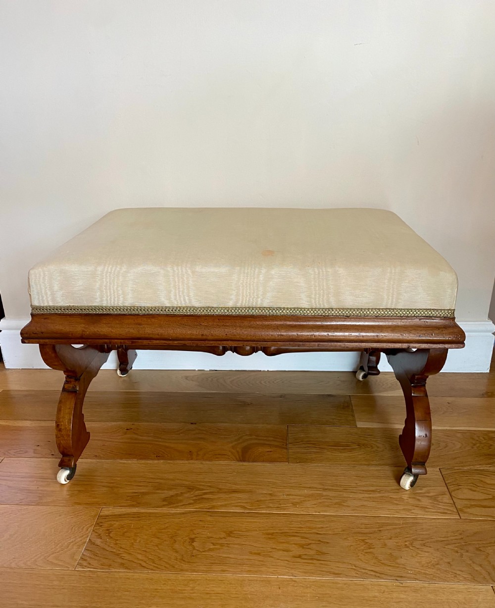 Antique Victorian Quality Walnut Stool  View VII