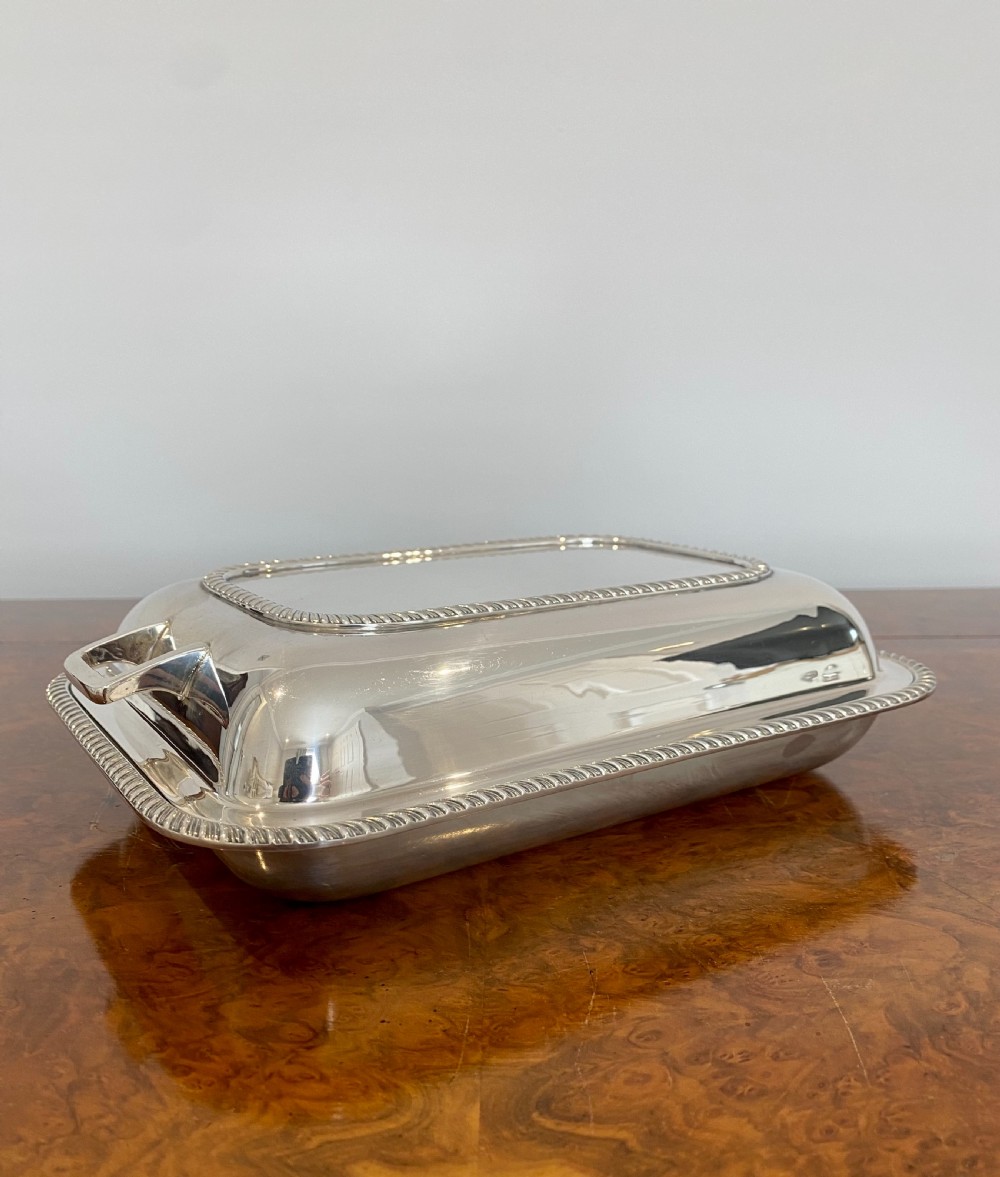 Edwardian Quality Silver Plated Rectangle Entrée
