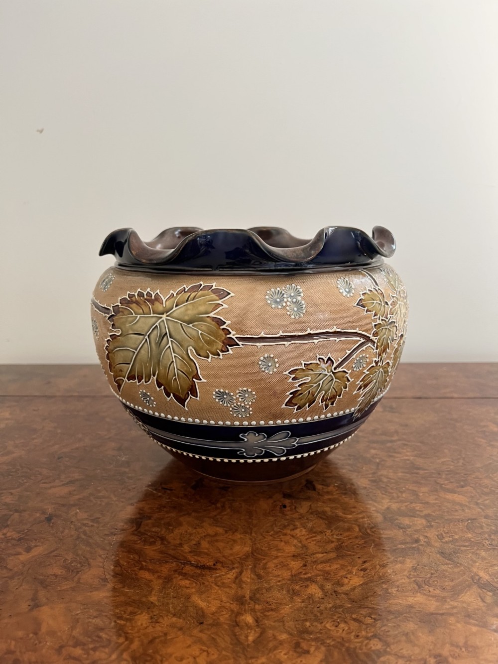 Quality antique Royal Doulton jardiniere
