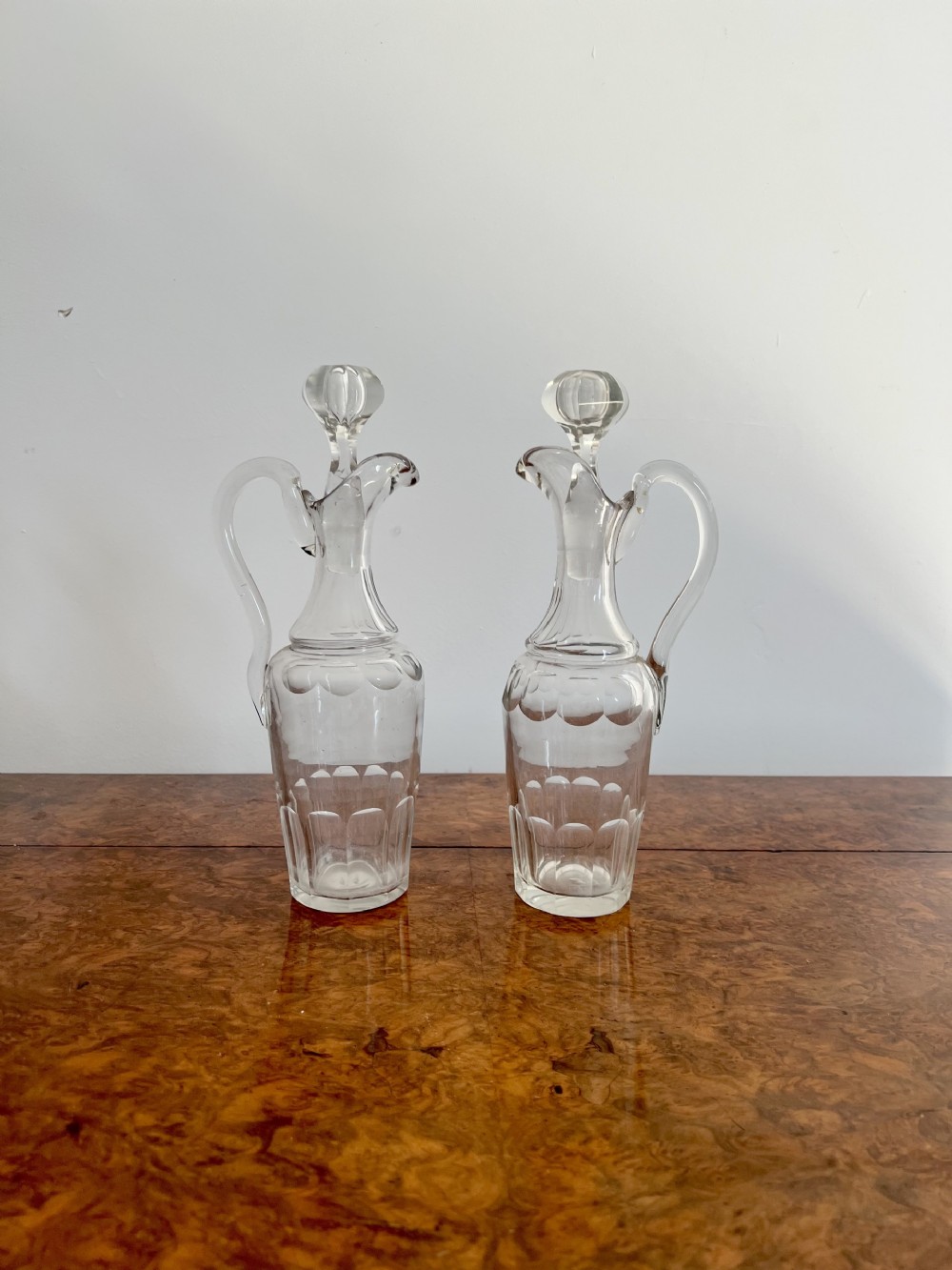 Fine pair of antique Victorian port decanters 