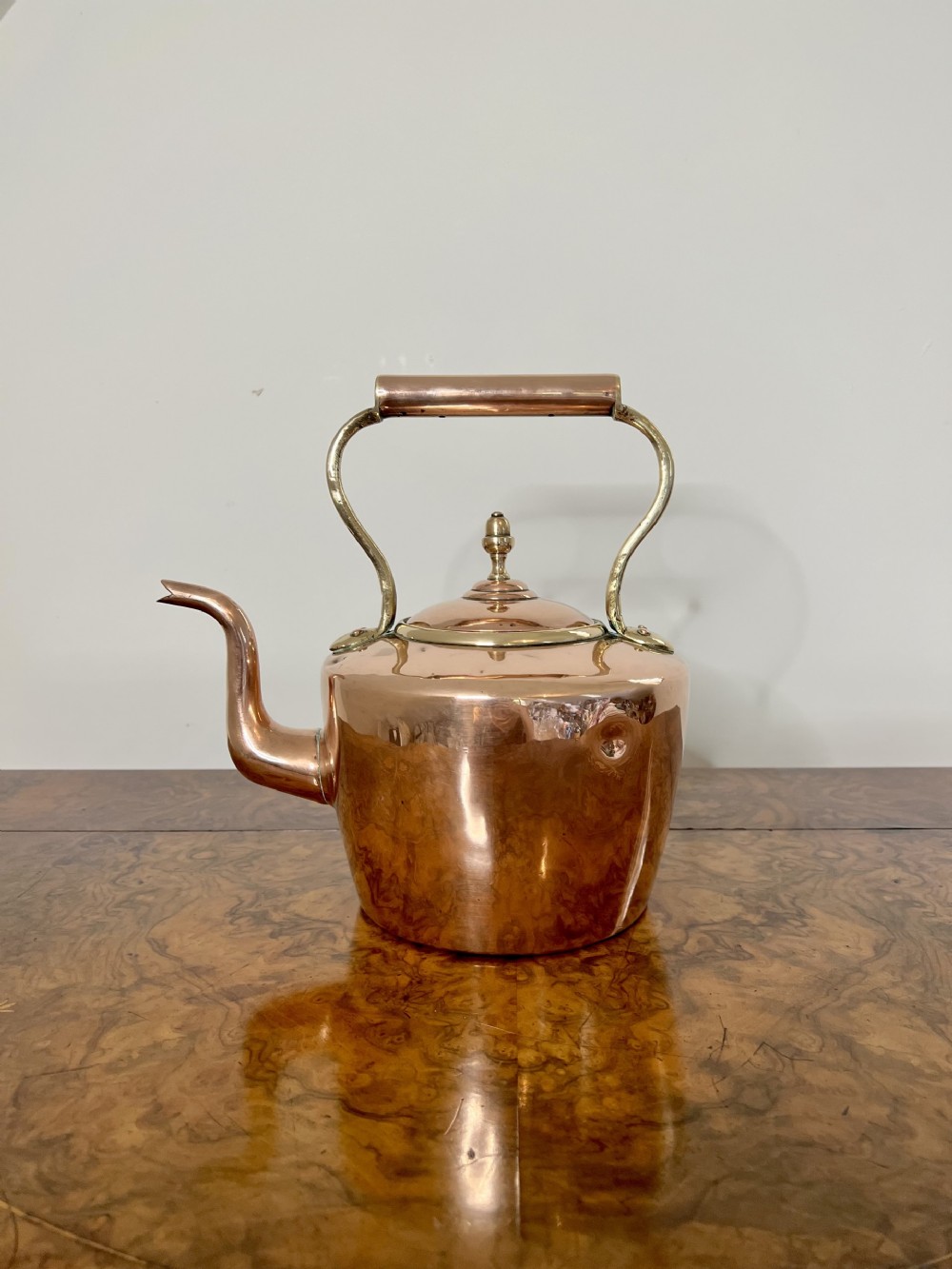 Antique George III quality copper kettle