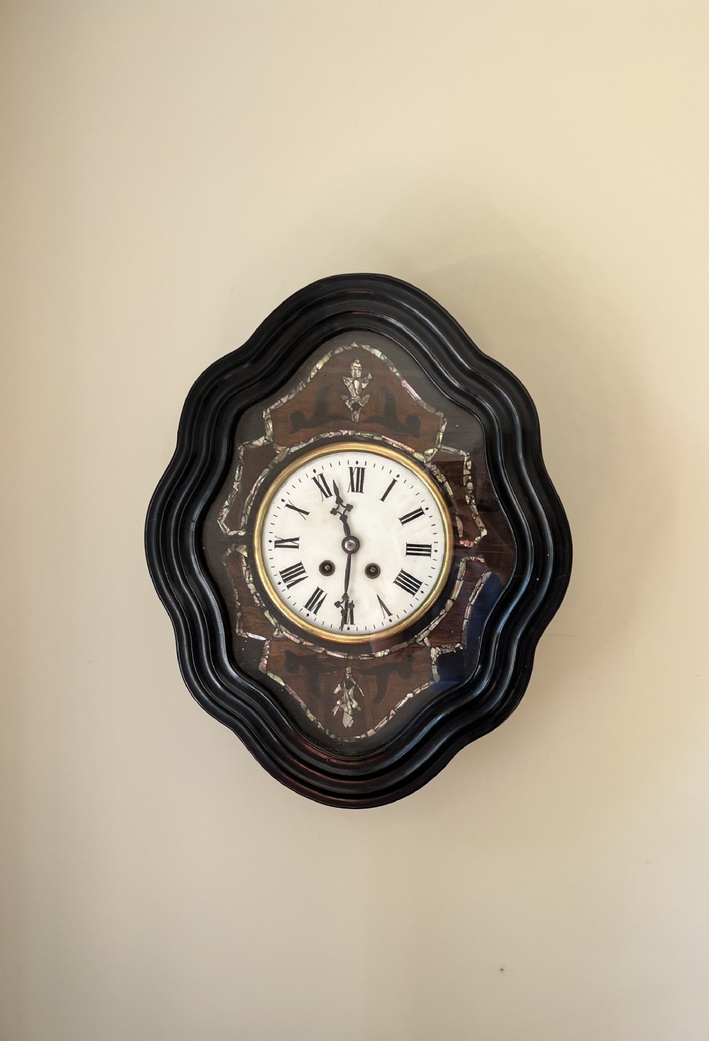 Stunning quality antique Victorian French wall clock 