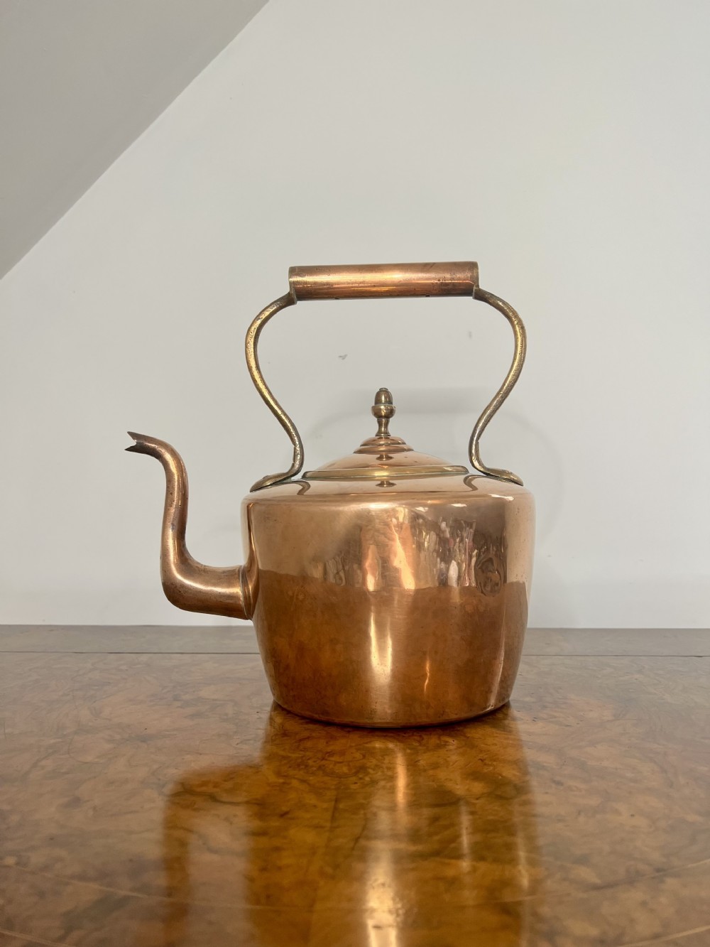 Quality antique George III copper kettle 