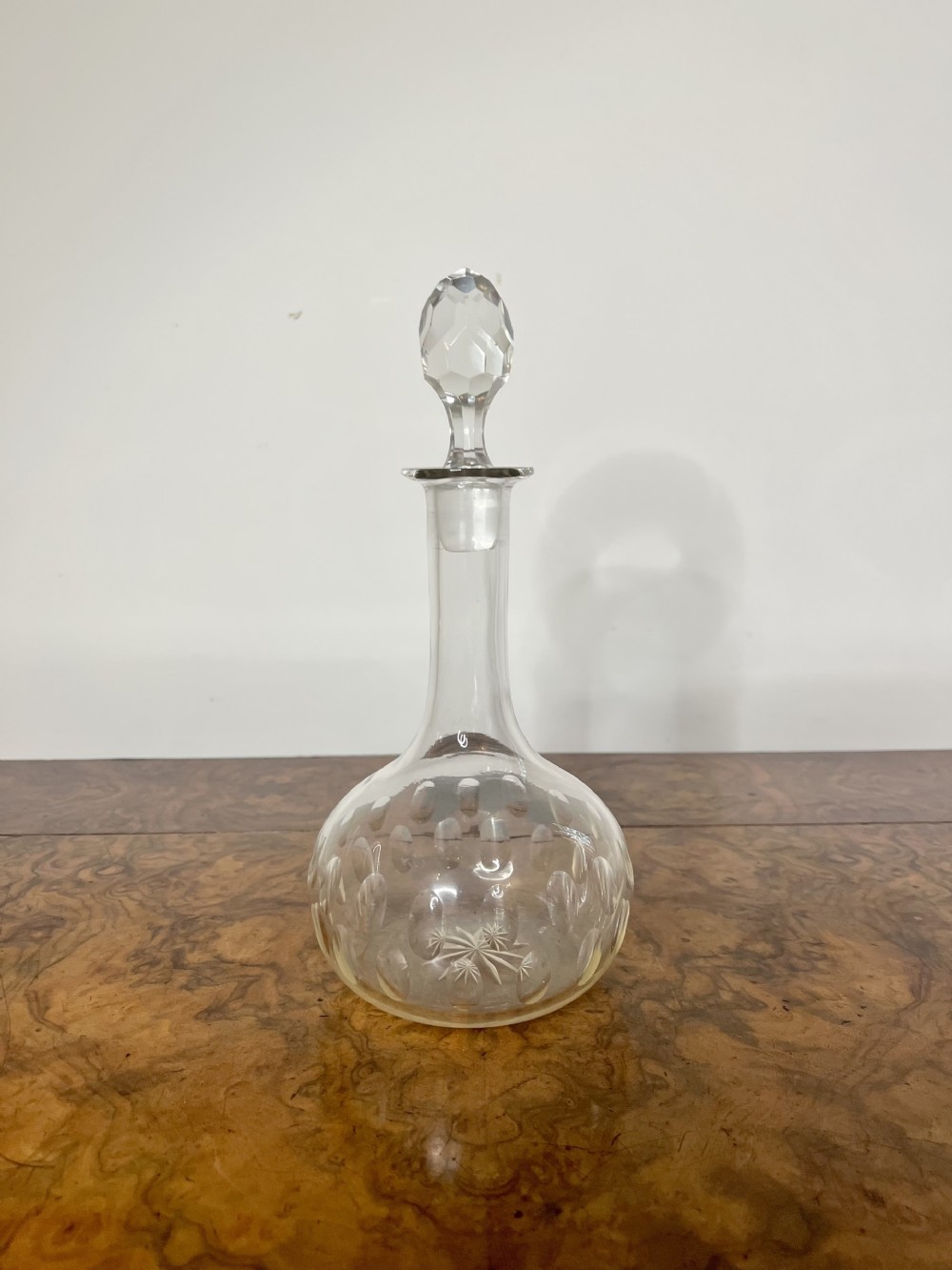Lovely antique Edwardian glass decanter