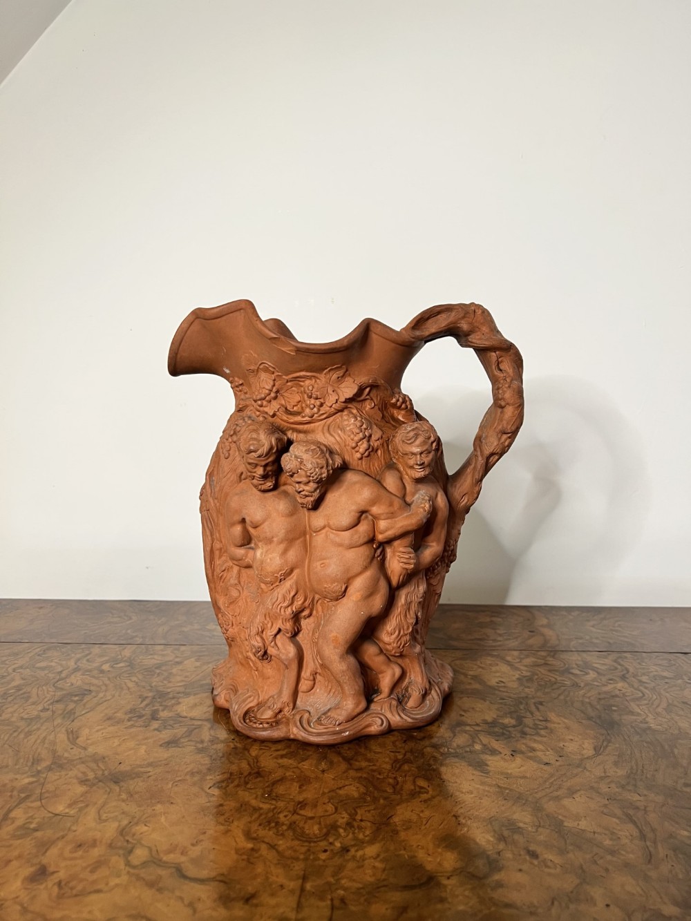 Large antique quality relief moulded jug 