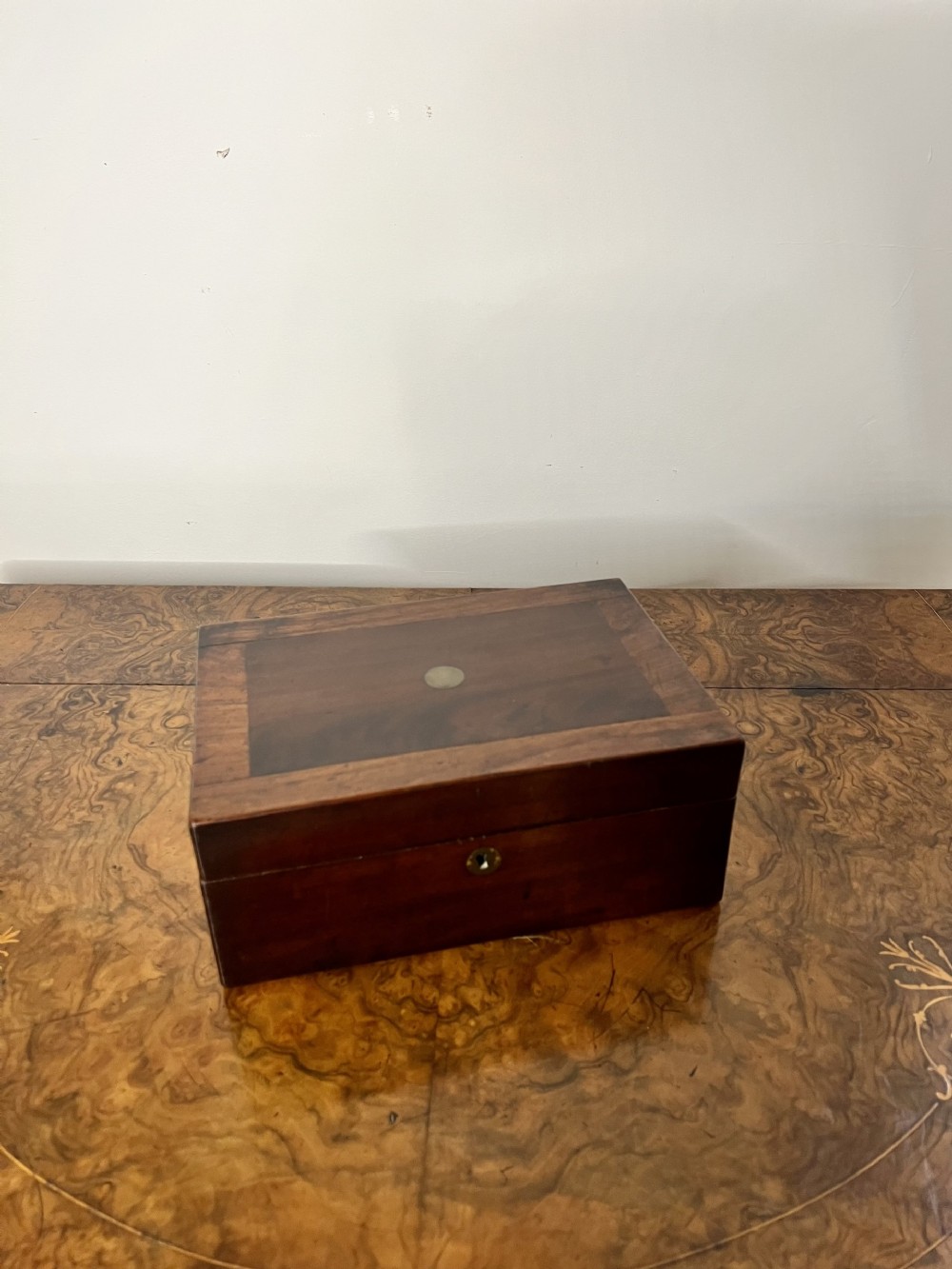 Antique Victorian mahogany storage box 