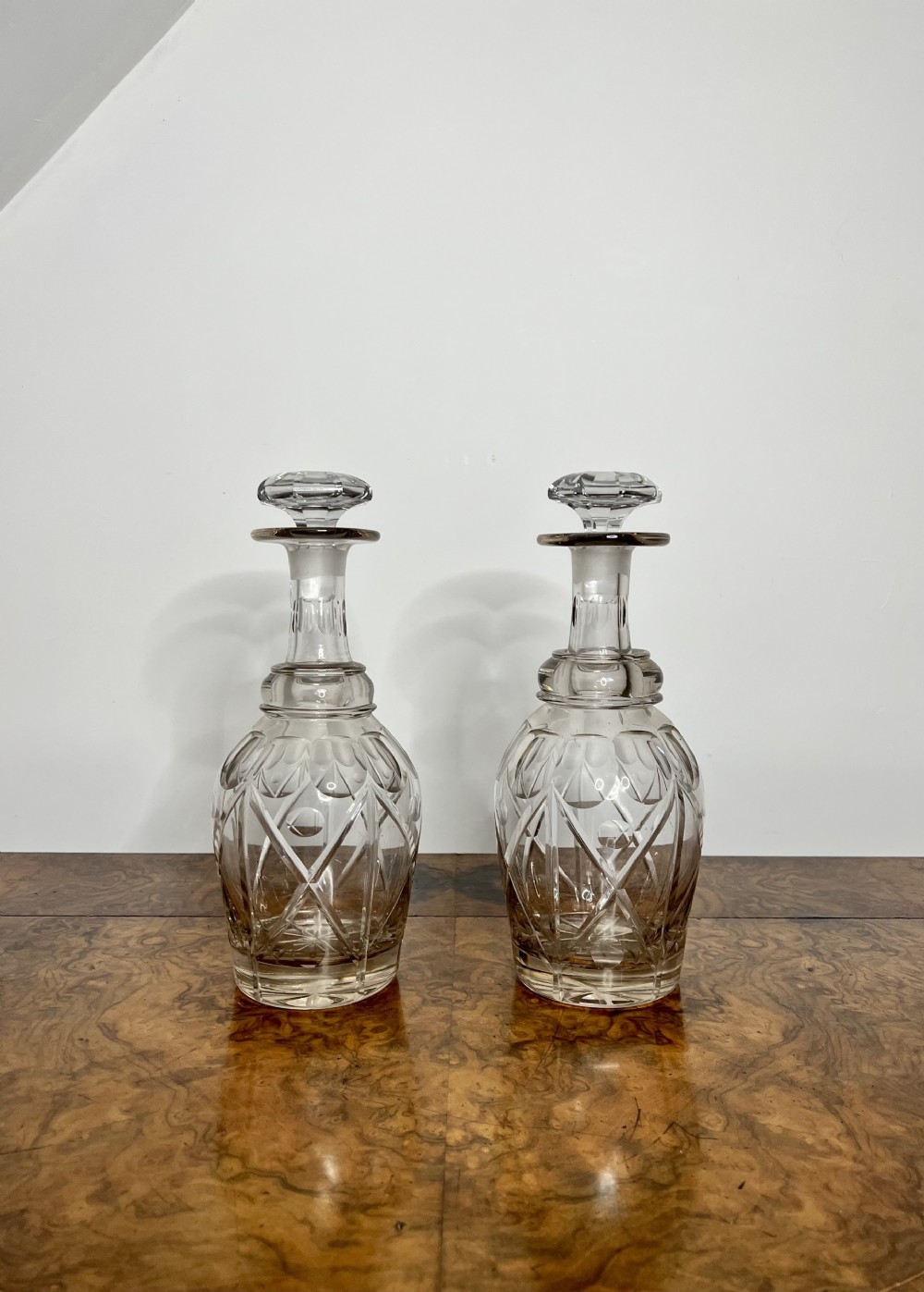 Fantastic quality pair of antique Victorian decanters