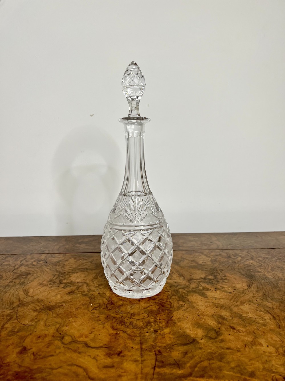 Quality antique cut glass decanter
